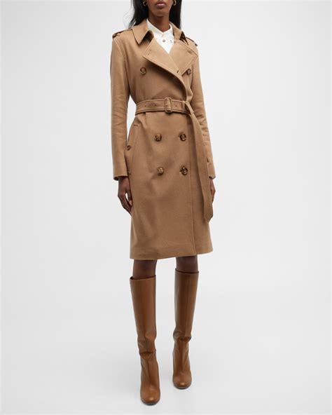 burberry london double breasted wool cashmere trench coat|Burberry cashmere kensington trench coat.